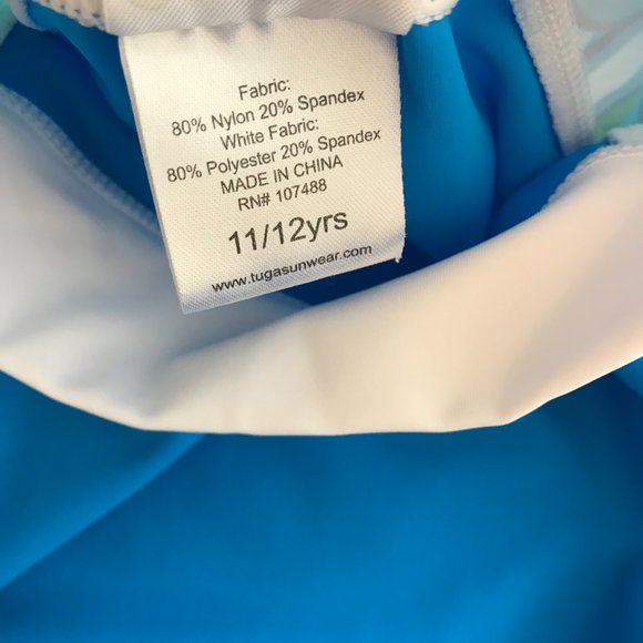 Tuga Kids Rash Guard | Turquoise | 11/12 - Picture 8 of 9
